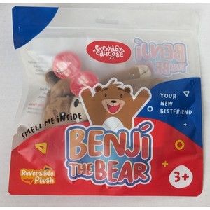 Everyday Educate Benji The Bear Reversible Plush Smell Sensory Stuffed A…